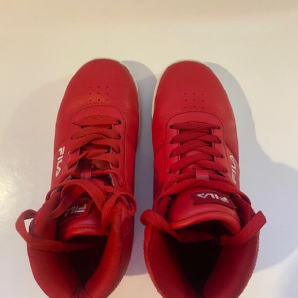 Fila Red Higtops Kids size 2 - Picture 7 of 8